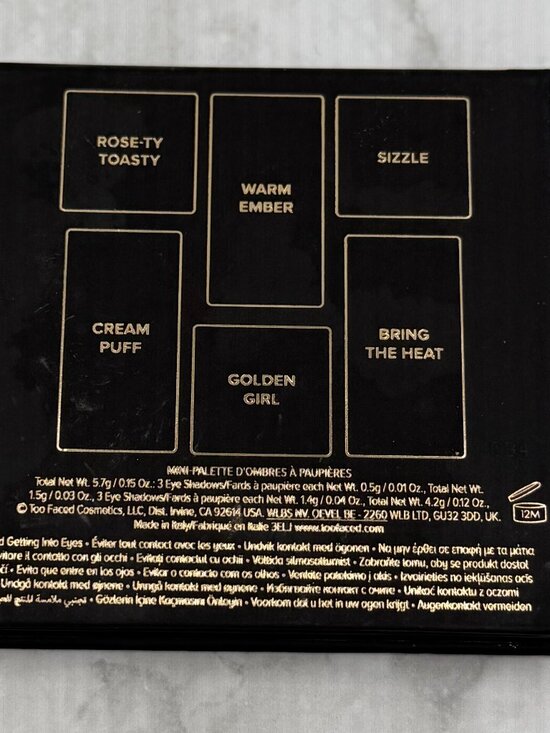 TOO FACED BORN THIS WAY WARM EMBER NUDES MINI EYESHADOW PALETTE - Picture 3 of 3